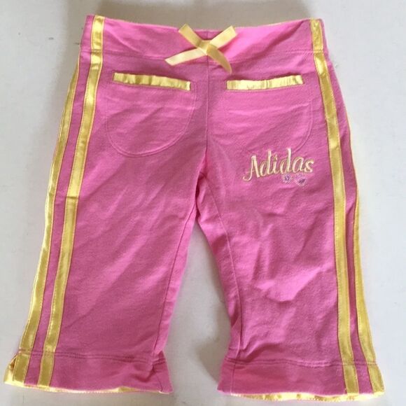 Pink & Yellow Adidas Pants Size 2T - Picture 1 of 8